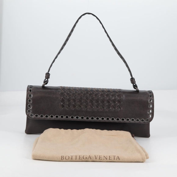 BOTTEGA VENETA Hand Bag Leather Brown Auth 135208V