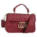VALENTINO Hand Bag Leather 2way Red Gold Auth 135211V-1