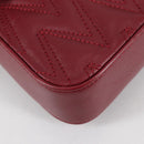 VALENTINO Hand Bag Leather 2way Red Gold Auth 135211V-9