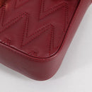 VALENTINO Hand Bag Leather 2way Red Gold Auth 135211V-16