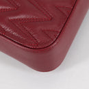 VALENTINO Hand Bag Leather 2way Red Gold Auth 135211V-17
