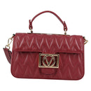 VALENTINO Hand Bag Leather 2way Red Gold Auth 135211V-13