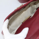 VALENTINO Hand Bag Leather 2way Red Gold Auth 135211V-11