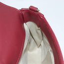 VALENTINO Hand Bag Leather 2way Red Gold Auth 135211V-23