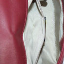 VALENTINO Hand Bag Leather 2way Red Gold Auth 135211V-24