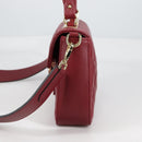 VALENTINO Hand Bag Leather 2way Red Gold Auth 135211V-3