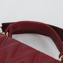 VALENTINO Hand Bag Leather 2way Red Gold Auth 135211V-14