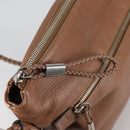 GUCCI Shoulder Bag Leather Brown Silver 268244 Auth 135212-16