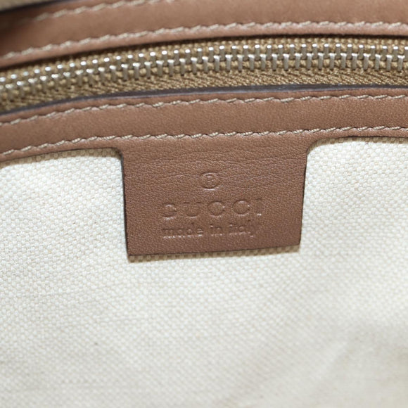 GUCCI Shoulder Bag Leather Brown Silver 268244 Auth 135212
