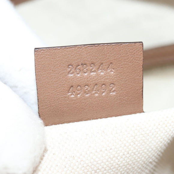 GUCCI Shoulder Bag Leather Brown Silver 268244 Auth 135212