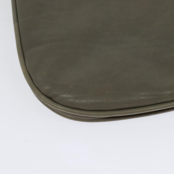 BOTTEGA VENETA INTRECCIATO Shoulder Bag Leather outlet Gray Auth 135216