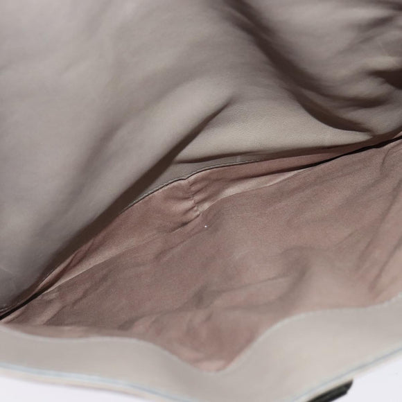 BOTTEGA VENETA INTRECCIATO Shoulder Bag Leather outlet Gray Auth 135216