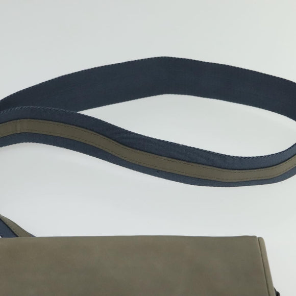 BOTTEGA VENETA INTRECCIATO Shoulder Bag Leather outlet Gray Auth 135216