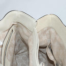GUCCI Bamboo Hand Bag Leather 2way White Gold 308360 Auth 135217V-24