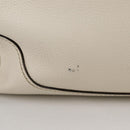 GUCCI Bamboo Hand Bag Leather 2way White Gold 308360 Auth 135217V-3