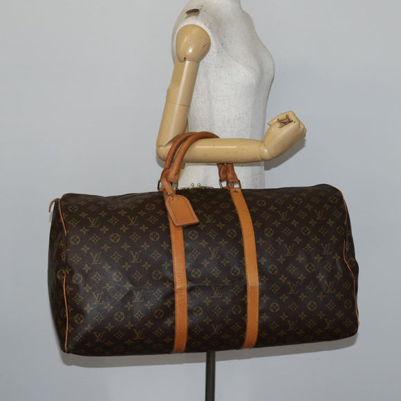 LOUIS VUITTON Monogram Keepall 60 Boston Bag M41422 LV Auth 135224