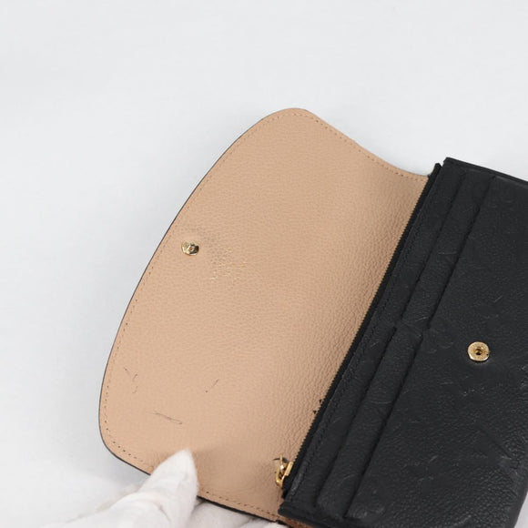 LOUIS VUITTON Empreinte Portefeiulle Sarah Wallet Noir M82257 Auth 135230M