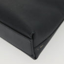 Salvatore Ferragamo Gancini Hand Bag Leather Navy Gold Auth 135232-14