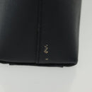 Salvatore Ferragamo Gancini Hand Bag Leather Navy Gold Auth 135232-6