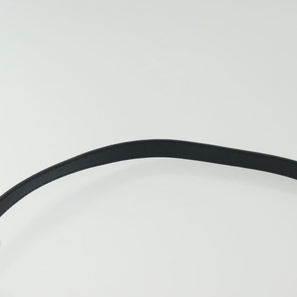 Salvatore Ferragamo Gancini Hand Bag Leather Navy Gold Auth 135232