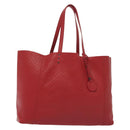 BOTTEGA VENETA INTRECCIATO Tote Bag Leather Red Auth 135234-1