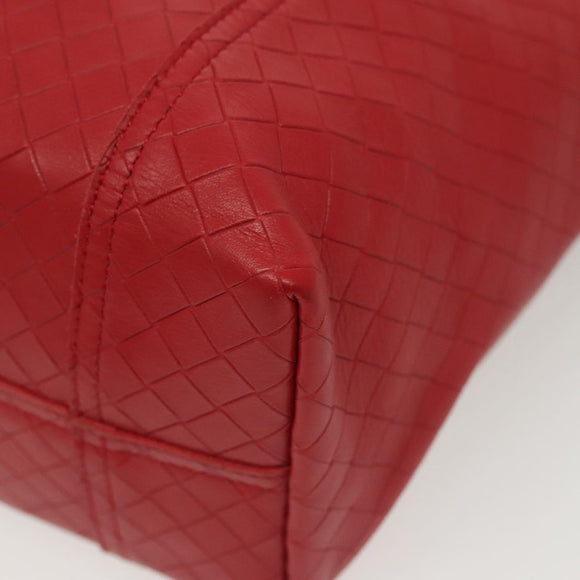 BOTTEGA VENETA INTRECCIATO Tragetasche Leder Rot Original 135234