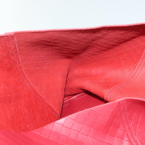 BOTTEGA VENETA INTRECCIATO Tote Bag Leather Red Auth 135234