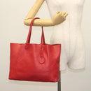 BOTTEGA VENETA INTRECCIATO Tote Bag Leather Red Auth 135234-19
