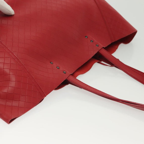 BOTTEGA VENETA INTRECCIATO Tote Bag Leather Red Auth 135234