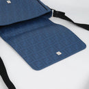 FENDI Zucca Canvas Shoulder Bag PVC Blue Silver Auth 135235M-18