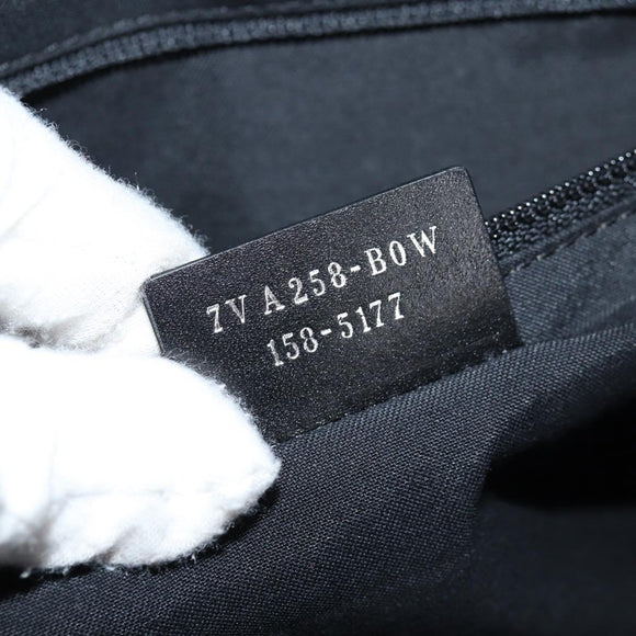 FENDI Zucca Canvas Shoulder Bag PVC Blue Silver Auth 135235M