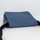 FENDI Zucca Canvas Shoulder Bag PVC Blue Silver Auth 135235M-6