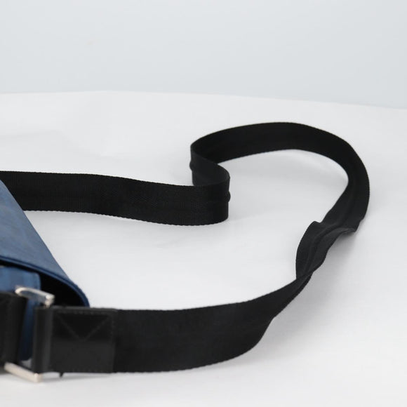 FENDI Zucca Canvas Shoulder Bag PVC Blue Silver Auth 135235M