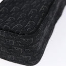 Christian Dior Trotter Canvas Shoulder Bag Black Silver Auth 135238-9
