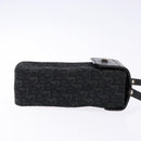 Christian Dior Trotter Canvas Shoulder Bag Black Silver Auth 135238-3