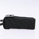 Christian Dior Trotter Canvas Shoulder Bag Black Silver Auth 135238-4