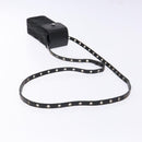 Christian Dior Trotter Canvas Shoulder Bag Black Silver Auth 135238-7