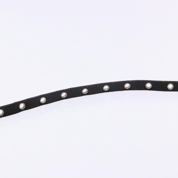 Christian Dior Trotter Canvas Shoulder Bag Black Silver Auth 135238