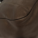 LOEWE Hand Bag Leather Brown Gold Auth 135240-15