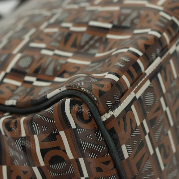 Salvatore Ferragamo Tote Bag Coated Canvas Black Gold Auth 135241