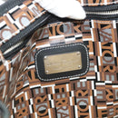 Salvatore Ferragamo Tote Bag Coated Canvas Black Gold Auth 135241-14