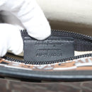 Salvatore Ferragamo Tote Bag Coated Canvas Black Gold Auth 135241-19