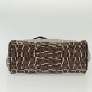 Salvatore Ferragamo Tote Bag Coated Canvas Black Gold Auth 135241-9