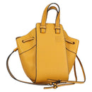 LOEWE Compact Hammock Hand Bag Leather Yellow Auth 135252M-1