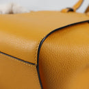 LOEWE Compact Hammock Hand Bag Leather Yellow Auth 135252M-14