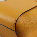LOEWE Compact Hammock Hand Bag Leather Yellow Auth 135252M-16