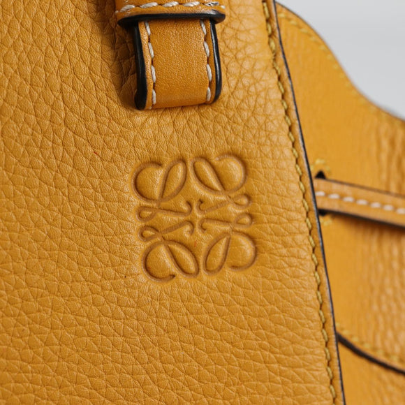 LOEWE Compact Hammock Hand Bag Leather Yellow Auth 135252M
