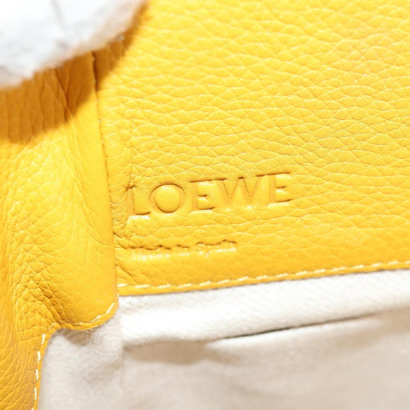LOEWE Compact Hammock Hand Bag Leather Yellow Auth 135252M