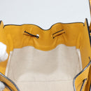 LOEWE Compact Hammock Hand Bag Leather Yellow Auth 135252M-19