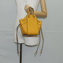 LOEWE Compact Hammock Hand Bag Leather Yellow Auth 135252M-21